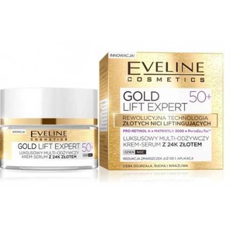 Eveline Gold Lift Expert 50+ Multi-odżywczy krem 24k złota dzień/noc 50ml
